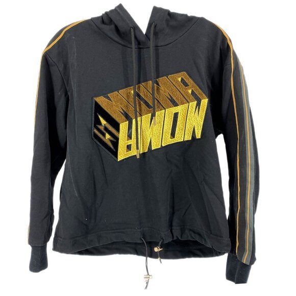 Moma Black & Gold Cropped Sweatshirt | Classic Style - Picture 1 of 6